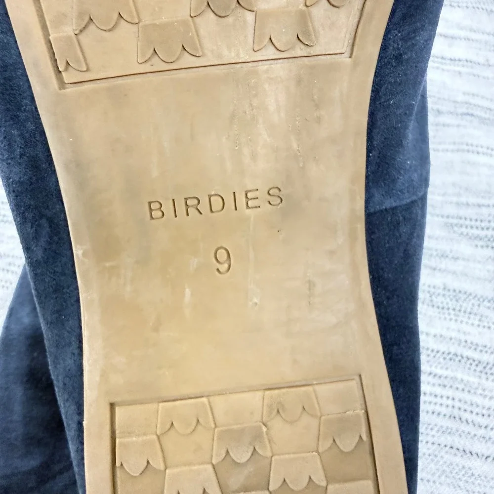 Birdies Black Suede Loafers‎ Flats Size 9 Cushioned Comfort Basic Career Capsule